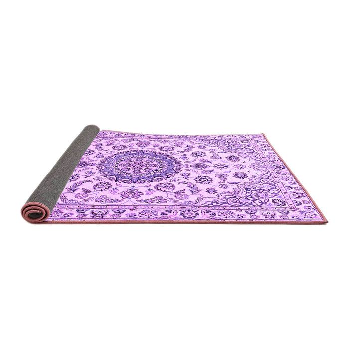 Sideview of Medallion Purple Traditional Rug, tr1465pur