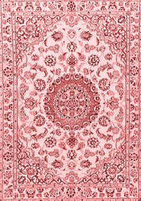 Medallion Red Traditional Rug, tr1465red