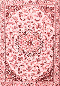 Medallion Red Traditional Rug, tr1466red