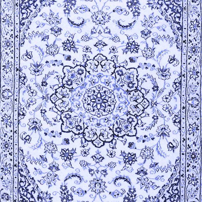 Medallion Blue Traditional Rug, tr1466blu
