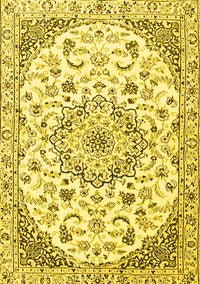 Medallion Yellow Traditional Rug, tr1466yw