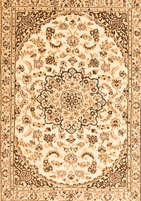 Medallion Orange Traditional Rug, tr1466org