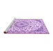 Sideview of Machine Washable Medallion Purple Traditional Area Rugs, wshtr1466pur