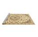 Sideview of Machine Washable Medallion Brown Traditional Rug, wshtr1466brn