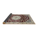 Sideview of Traditional Reddish Brown Medallion Rug, tr1467