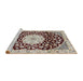 Sideview of Machine Washable Traditional Sepia Brown Rug, wshtr1467