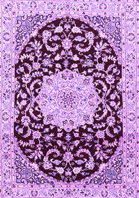 Medallion Purple Traditional Rug, tr1467pur