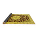 Sideview of Medallion Yellow Traditional Rug, tr1467yw