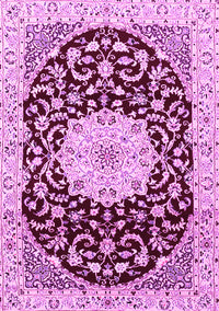 Medallion Pink Traditional Rug, tr1467pnk