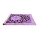 Sideview of Machine Washable Medallion Purple Traditional Area Rugs, wshtr1467pur