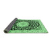 Sideview of Medallion Emerald Green Traditional Rug, tr1467emgrn