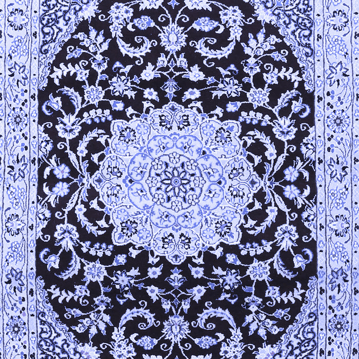 Medallion Blue Traditional Rug, tr1467blu