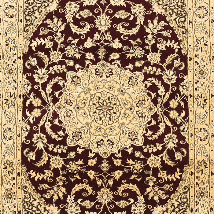 Medallion Brown Traditional Rug, tr1467brn