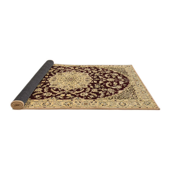 Sideview of Medallion Brown Traditional Rug, tr1467brn