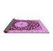 Sideview of Medallion Pink Traditional Rug, tr1467pnk