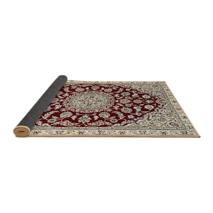 Sideview of Traditional Desert Sand Beige Medallion Rug, tr1468