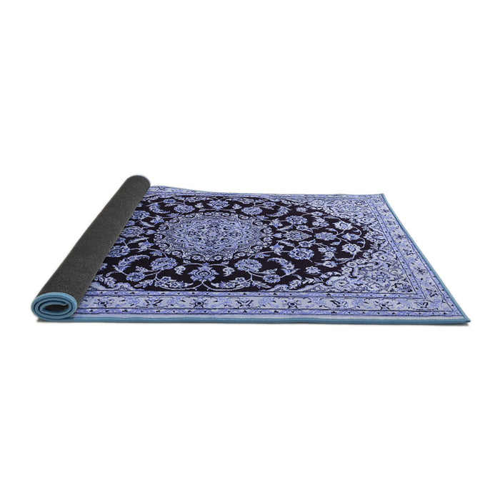 Sideview of Medallion Blue Traditional Rug, tr1468blu