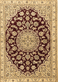 Medallion Brown Traditional Rug, tr1468brn