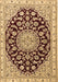 Medallion Brown Traditional Rug, tr1468brn