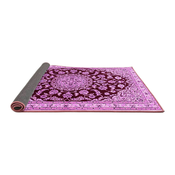 Sideview of Medallion Pink Traditional Rug, tr1468pnk