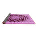 Sideview of Medallion Pink Traditional Rug, tr1468pnk