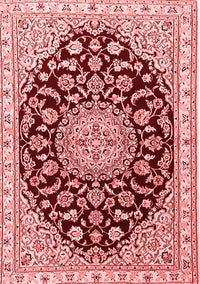 Medallion Red Traditional Rug, tr1468red