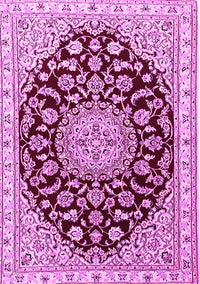 Medallion Pink Traditional Rug, tr1468pnk