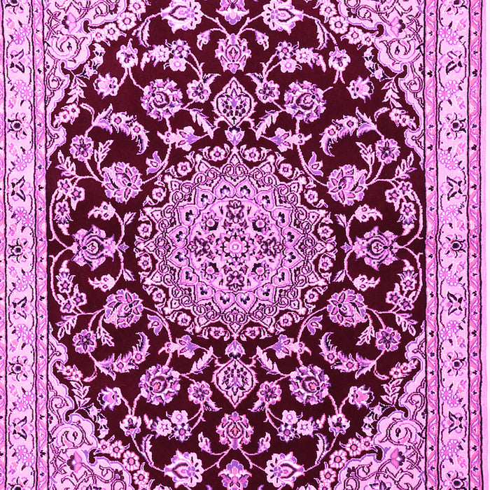 Medallion Pink Traditional Rug, tr1468pnk
