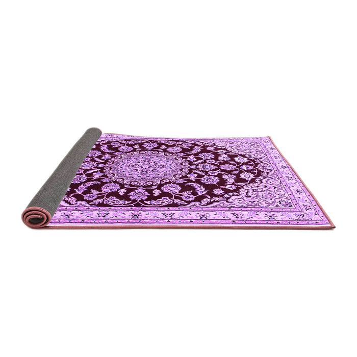 Sideview of Medallion Purple Traditional Rug, tr1468pur