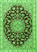 Medallion Green Traditional Rug, tr1468grn