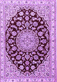 Medallion Purple Traditional Rug, tr1468pur