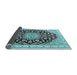 Sideview of Medallion Light Blue Traditional Rug, tr1468lblu