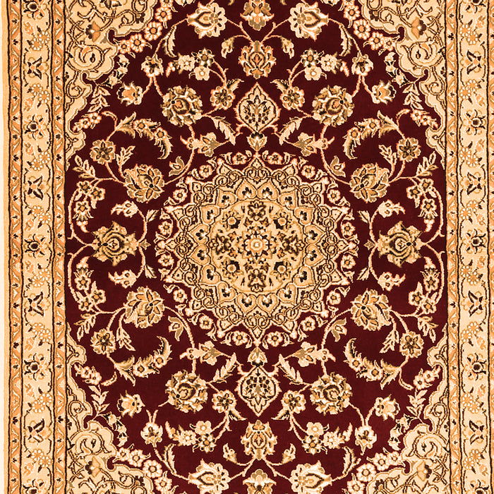 Medallion Orange Traditional Rug, tr1468org