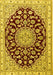 Medallion Yellow Traditional Rug, tr1468yw