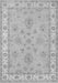 Serging Thickness of Machine Washable Oriental Gray Traditional Rug, wshtr1469gry