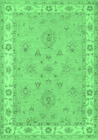 Oriental Emerald Green Traditional Rug, tr1469emgrn