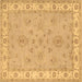 Square Oriental Brown Traditional Rug, tr1469brn