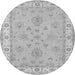 Machine Washable Oriental Gray Traditional Rug, wshtr1469gry