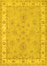 Machine Washable Oriental Yellow Traditional Rug, wshtr1469yw