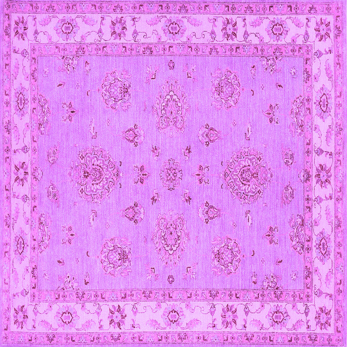 Square Oriental Purple Traditional Rug, tr1469pur