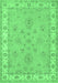 Machine Washable Oriental Emerald Green Traditional Area Rugs, wshtr1469emgrn