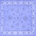 Square Machine Washable Oriental Blue Traditional Rug, wshtr1469blu