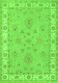 Oriental Green Traditional Rug, tr1469grn