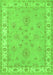 Oriental Green Traditional Rug, tr1469grn