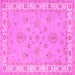 Square Machine Washable Oriental Pink Traditional Rug, wshtr1469pnk