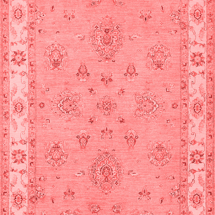 Machine Washable Oriental Red Traditional Rug, wshtr1469red