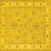 Square Machine Washable Oriental Yellow Traditional Rug, wshtr1469yw