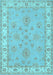 Oriental Light Blue Traditional Rug, tr1469lblu