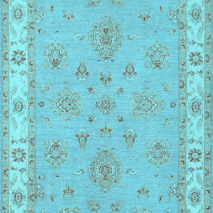 Oriental Light Blue Traditional Rug, tr1469lblu