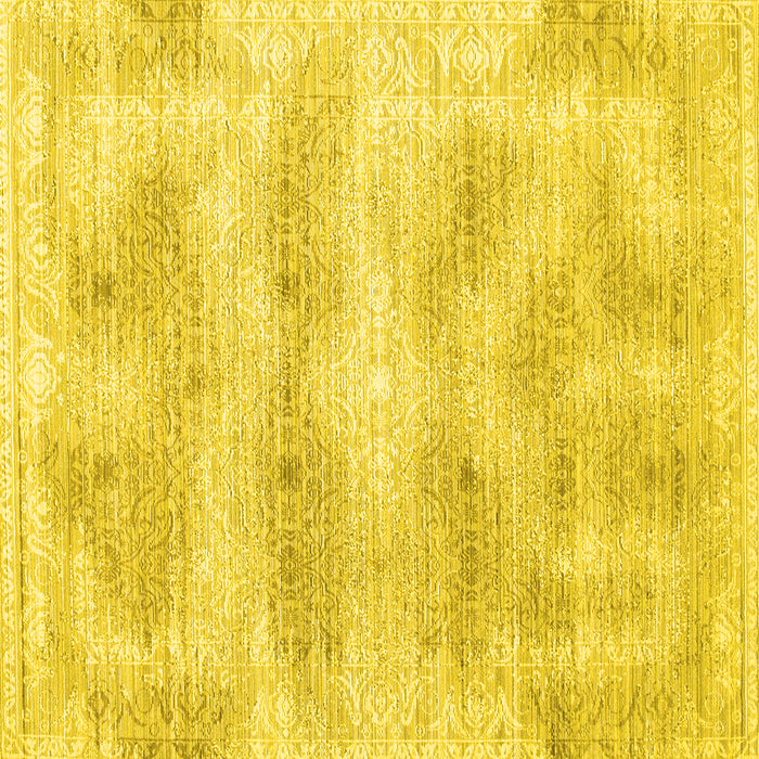 Square Persian Yellow Traditional Rug, tr146yw